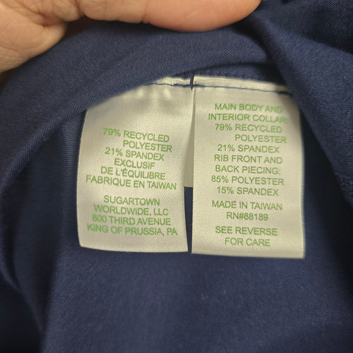 Lilly Pulitzer Luxletic Navy & Pink Full-Zip Athletic Jacket – Size L