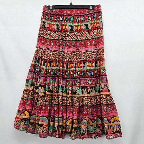 V.I.Petites Multicolor Printed Tiered Maxi Skirt - Size 4-6