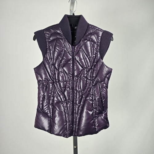 BCBGMAXAZRIA Purple Quilted Puffer Vest – Size XS