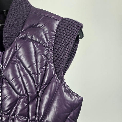 BCBGMAXAZRIA Purple Quilted Puffer Vest – Size XS