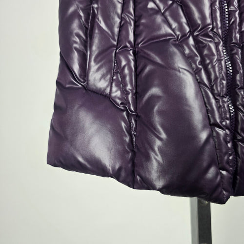 BCBGMAXAZRIA Purple Quilted Puffer Vest – Size XS