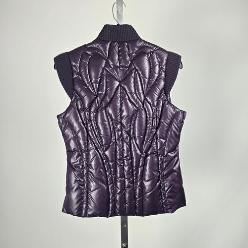 BCBGMAXAZRIA Purple Quilted Puffer Vest – Size XS
