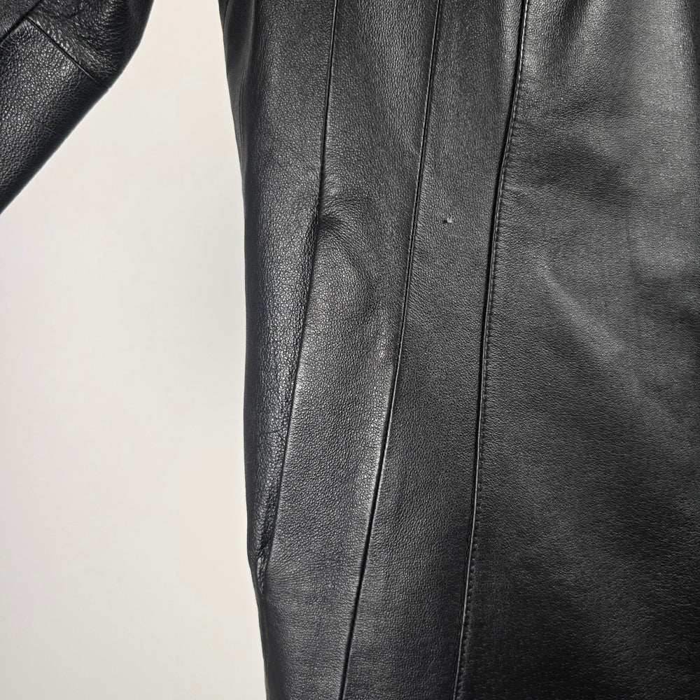 East 5th Women’s Black Genuine Leather Zip Front Jacket – Size 1X