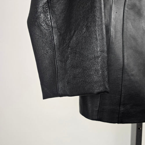 East 5th Women’s Black Genuine Leather Zip Front Jacket – Size 1X