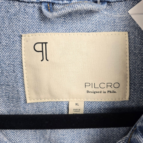 Pilcro Anthropologie Women’s Light Wash Denim Vest Sleeveless Jean Jacket -Size XL