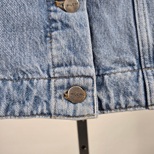 Pilcro Anthropologie Women’s Light Wash Denim Vest Sleeveless Jean Jacket -Size XL