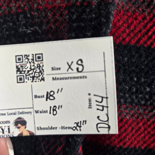 Cabi Women’s Red Black Buffalo Plaid Double Breasted Jacket - Size XS