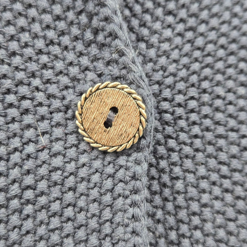 Cocogio Navy Blue Knit Blazer Cardigan Cotton Blend - Size S