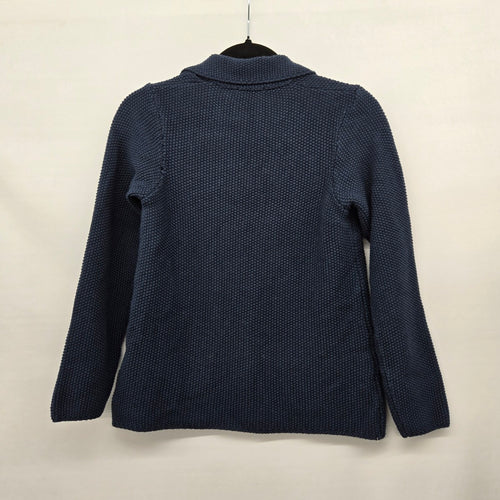Cocogio Navy Blue Knit Blazer Cardigan Cotton Blend - Size S