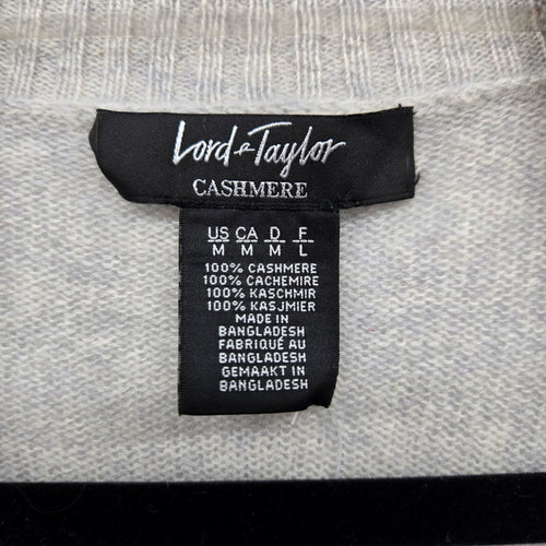 Lord & Taylor Open Front Cardigan Sweater Gray - Size M