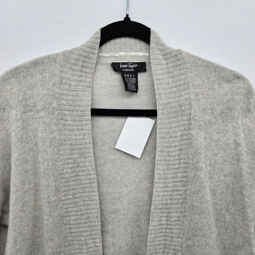 Lord & Taylor Open Front Cardigan Sweater Gray - Size M