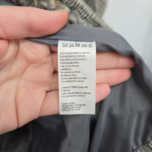 en THREAD Women’s Boucle Wool Blend Coat Gray Cream Camel - Size L