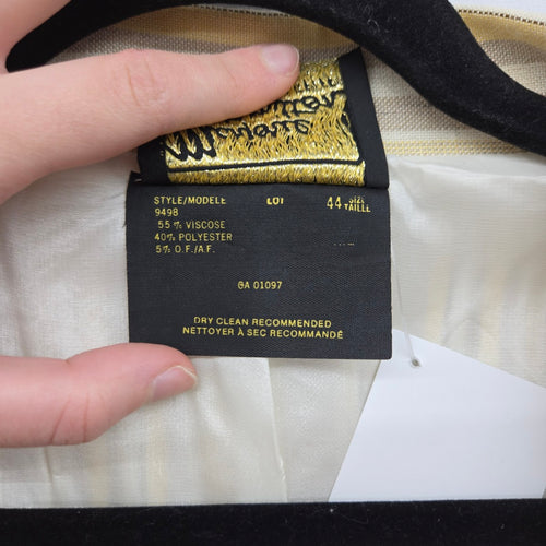 Marjorie Hamilton Women’s Striped Blazer Beige Yellow Gray - Size XL