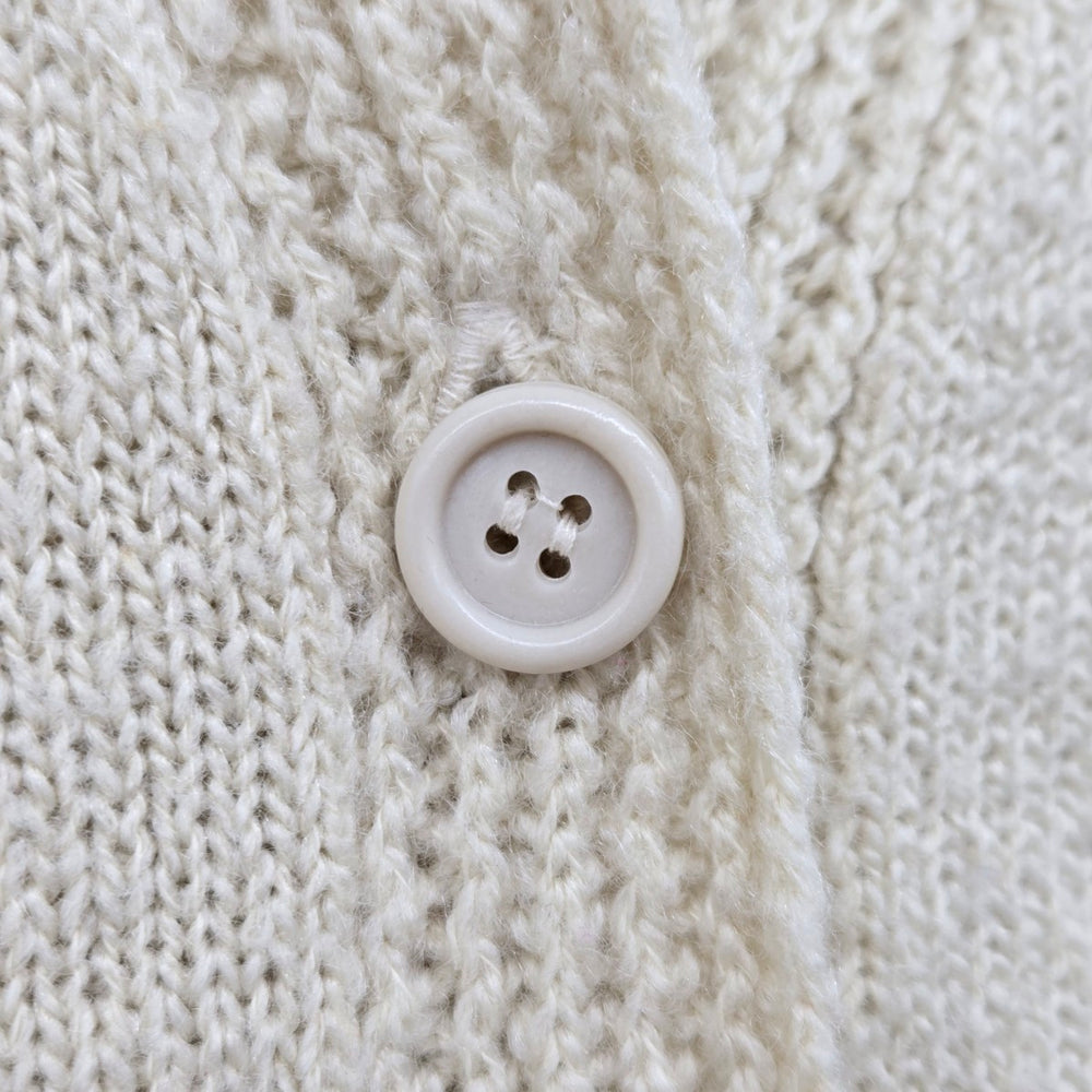 Kari Lynn Original Cable Knit Sweater Vest Cream - Size M