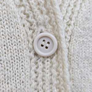 Kari Lynn Original Cable Knit Sweater Vest Cream - Size M