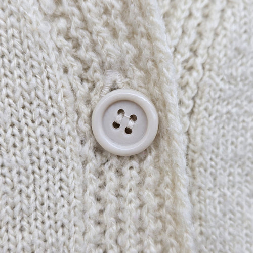Kari Lynn Original Cable Knit Sweater Vest Cream - Size M