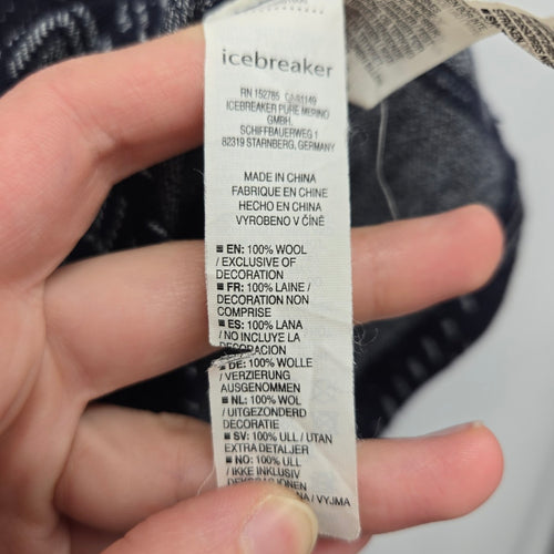 Icebreaker Merino 260 Women’s Wool Quarter Zip Base Layer Navy - Size S