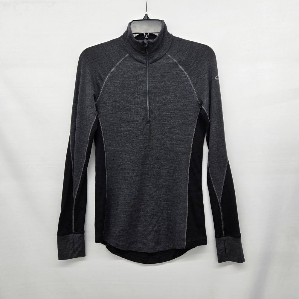 Icebreaker Merino 260 Zone Women’s Quarter Zip Base Layer Gray - Size M