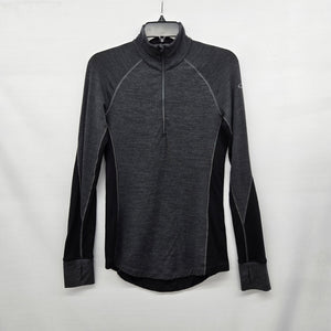 Icebreaker Merino 260 Zone Women’s Quarter Zip Base Layer Gray - Size M