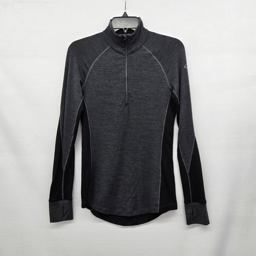 Icebreaker Merino 260 Zone Women’s Quarter Zip Base Layer Gray - Size M