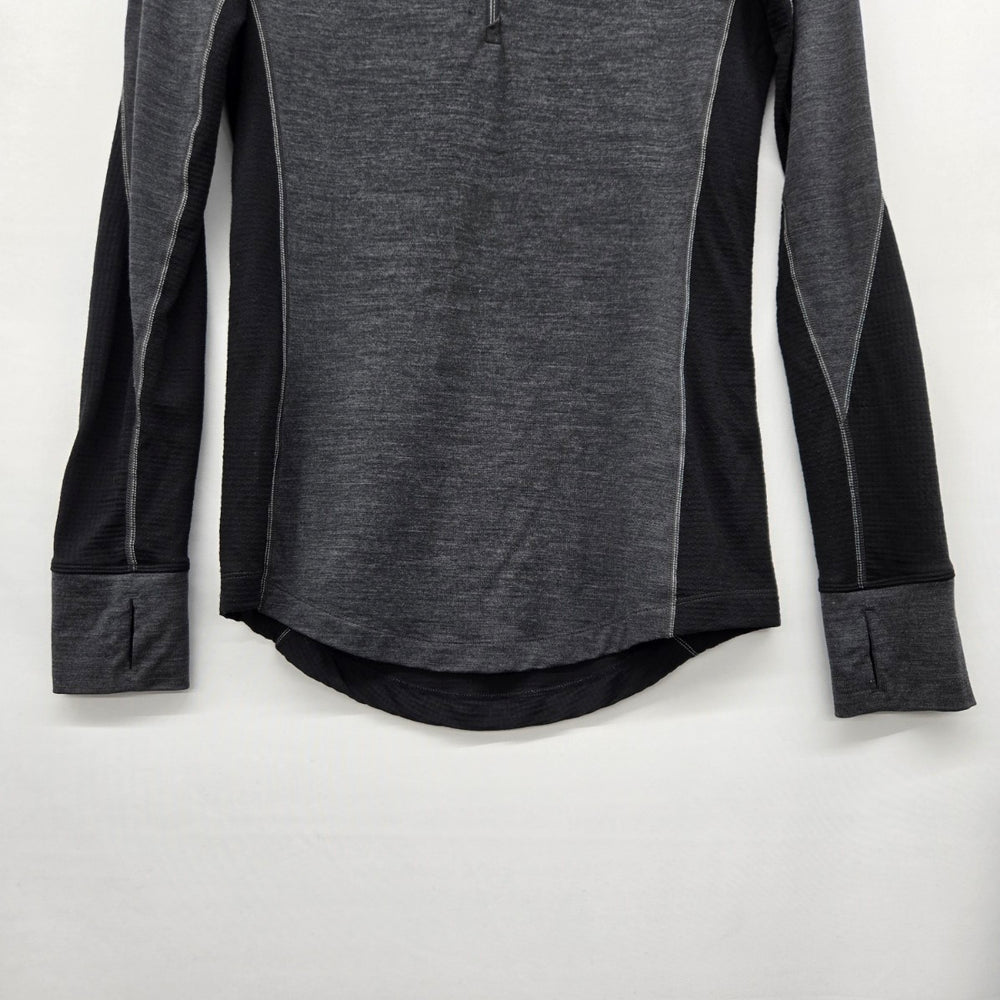 Icebreaker Merino 260 Zone Women’s Quarter Zip Base Layer Gray - Size M