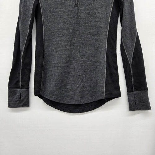Icebreaker Merino 260 Zone Women’s Quarter Zip Base Layer Gray - Size M