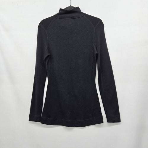 Smartwool Women’s 100% Merino Wool Black Quarter Zip Base Layer - Size M