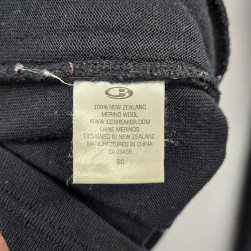 Icebreaker Women’s Sport 320 Pure Merino Wool Black Quarter Zip Pullover - Size S