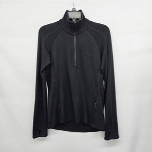 Icebreaker Women’s Sport 320 Pure Merino Wool Black Quarter Zip Pullover - Size S