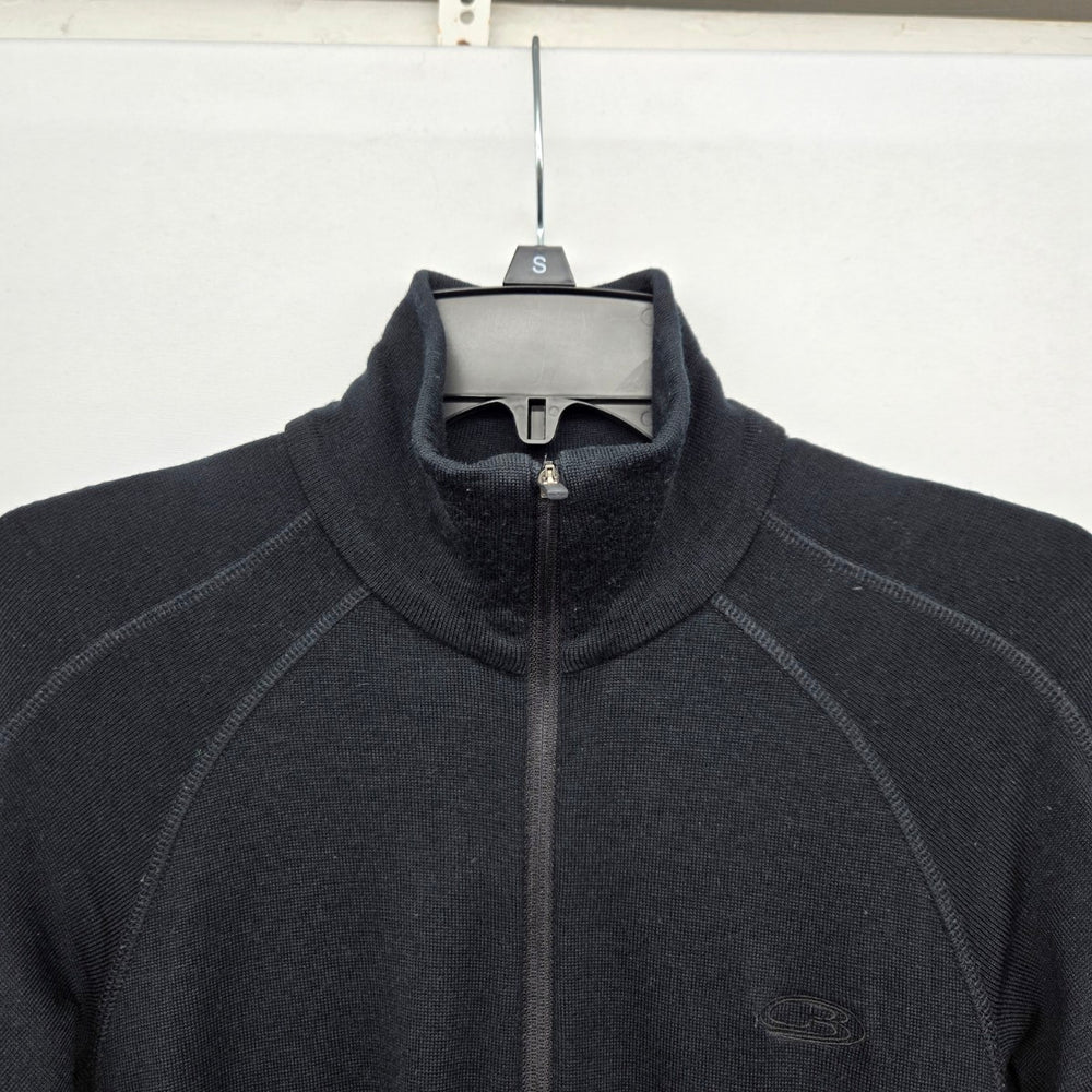 Icebreaker Women’s Sport 320 Pure Merino Wool Black Quarter Zip Pullover - Size S