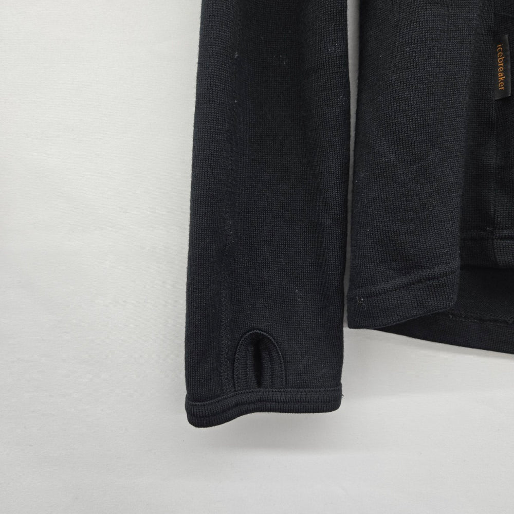 Icebreaker Women’s Sport 320 Pure Merino Wool Black Quarter Zip Pullover - Size S