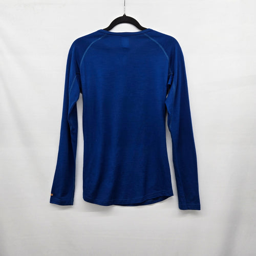Icebreaker Women’s Bodyfit 200 Merino Wool Blue Henley Long Sleeve Top - Size M