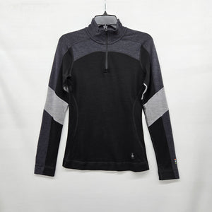 Smartwool Women’s Colorblock Quarter Zip Base Layer - Size S