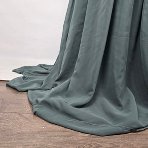 Revelry Zoe Chiffon Maxi Dress Eucalyptus Grey Bridesmaid Formal Gown - Size 36  NWT