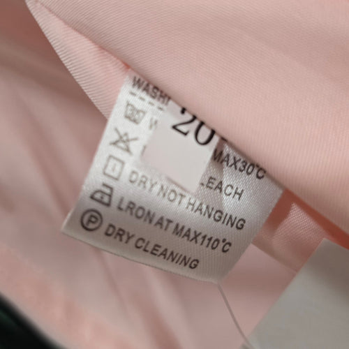 Blush Pink Chiffon Flutter Sleeve Lace-Up Back Maxi Dress Formal Gown - Size 20