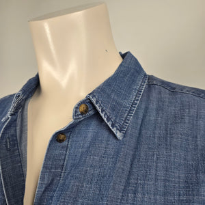 Lane Bryant Chambray Button Front Shirt Dress Blue - Size 1X NWT