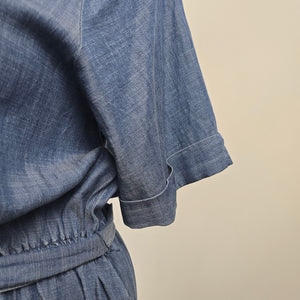 Lane Bryant Chambray Button Front Shirt Dress Blue - Size 1X NWT
