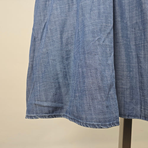 Lane Bryant Chambray Button Front Shirt Dress Blue - Size 1X NWT