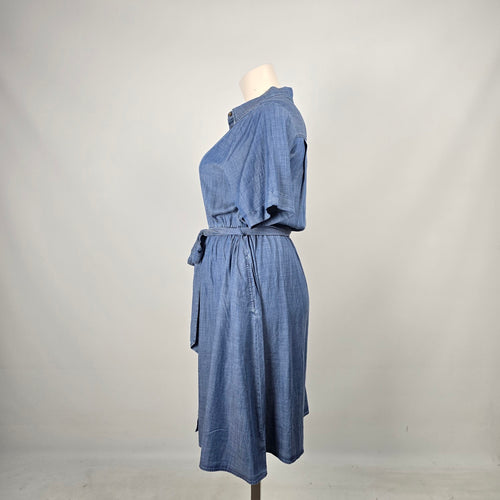 Lane Bryant Chambray Button Front Shirt Dress Blue - Size 1X NWT