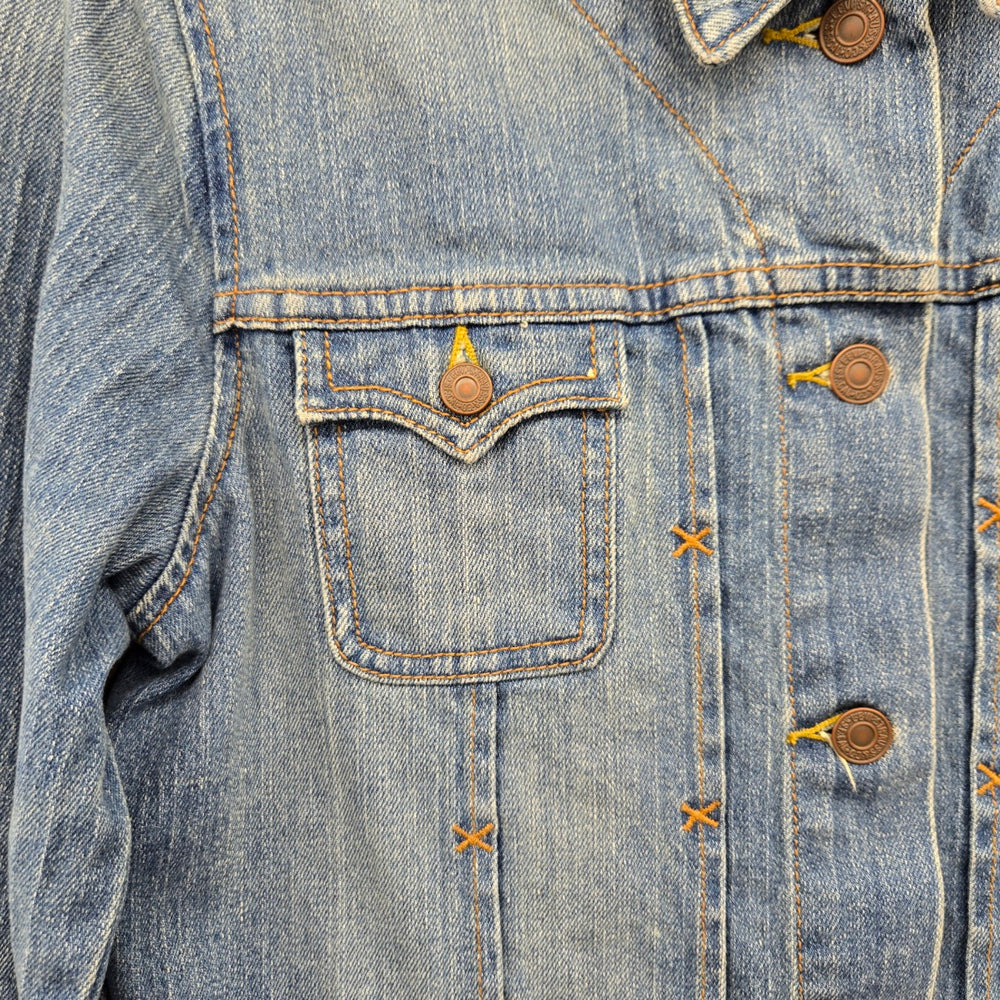 Levi’s Women’s Blue Denim Trucker Jacket Stretch Cotton Button Front - Size L