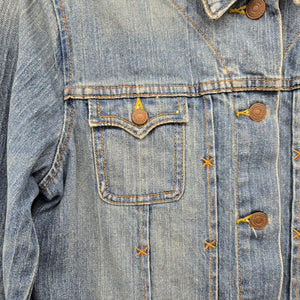 Levi’s Women’s Blue Denim Trucker Jacket Stretch Cotton Button Front - Size L