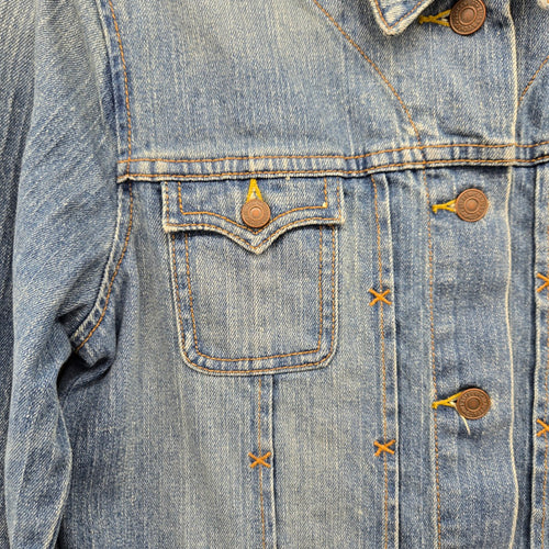 Levi’s Women’s Blue Denim Trucker Jacket Stretch Cotton Button Front - Size L