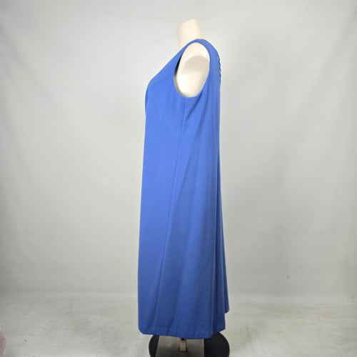 Coldwater Creek Blue Button Front Sleeveless Maxi Dress  - Size 22W