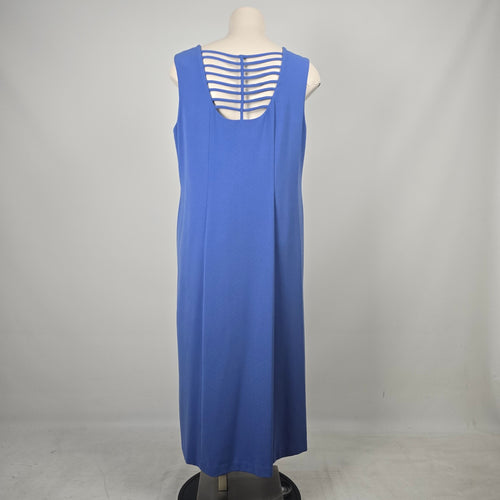 Coldwater Creek Blue Button Front Sleeveless Maxi Dress  - Size 22W