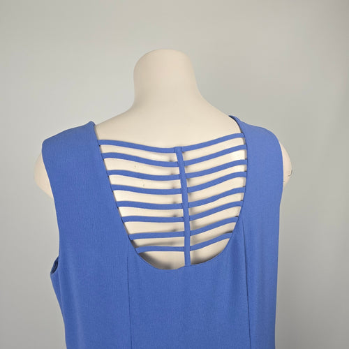Coldwater Creek Blue Button Front Sleeveless Maxi Dress  - Size 22W