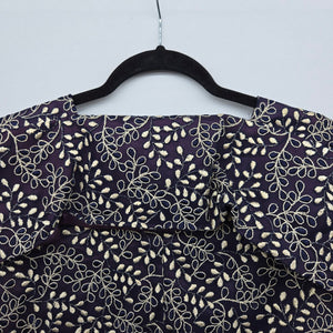 Vintage Venessa Stevens Black Gold Embroidered Cropped Jacket - Size L