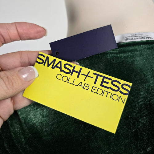 Smash + Tess Very Velvet Jumpsuit Winter Green  Collab Edition - Size 2XL NWT