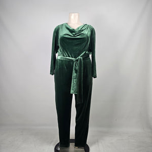 Smash + Tess Very Velvet Jumpsuit Winter Green  Collab Edition - Size 2XL NWT