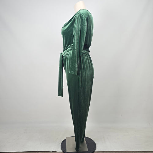 Smash + Tess Very Velvet Jumpsuit Winter Green  Collab Edition - Size 2XL NWT