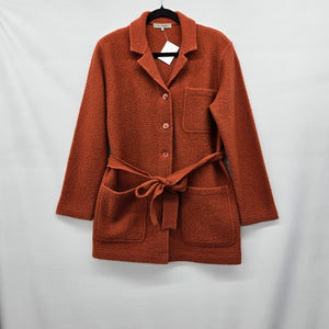Eric Alexandre Rust Wool Belted Coatigan Jacket - Size S